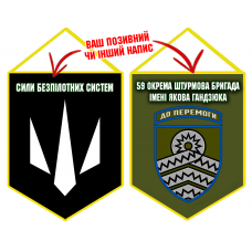 Вимпел 59 ОШБр Сили Безпілотних Систем олива